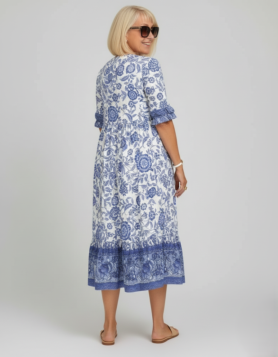 Den Graaf® | BOHEMIAN V-HALS JURK