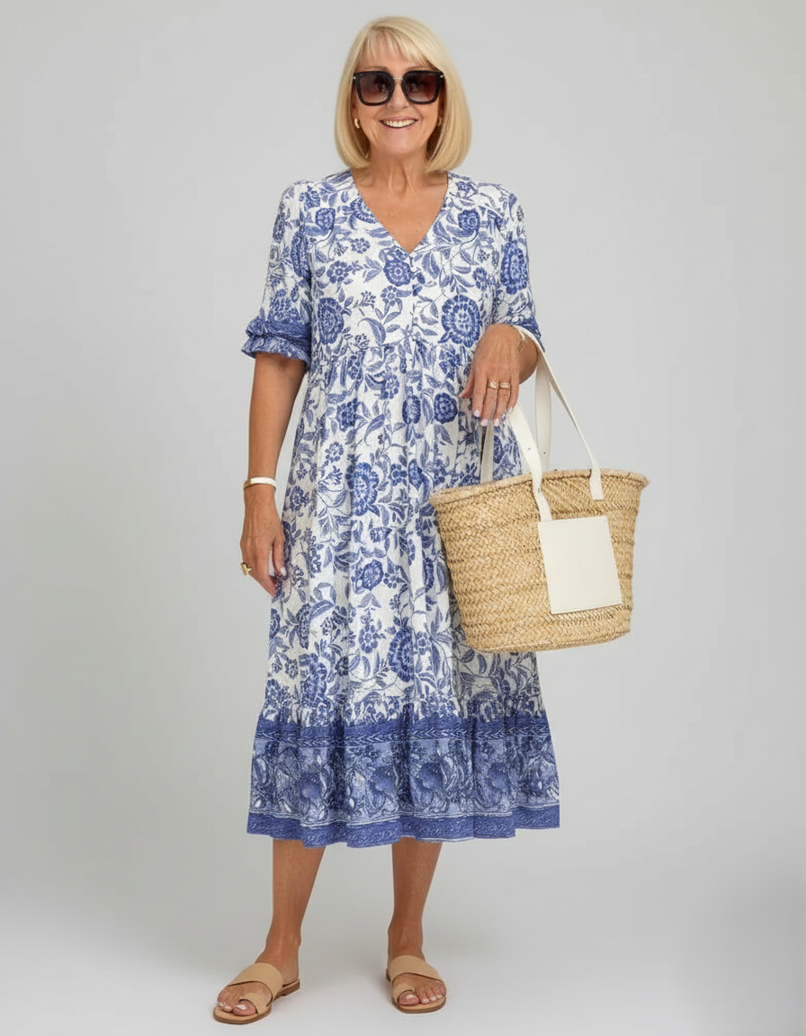 Den Graaf® | BOHEMIAN V-HALS JURK