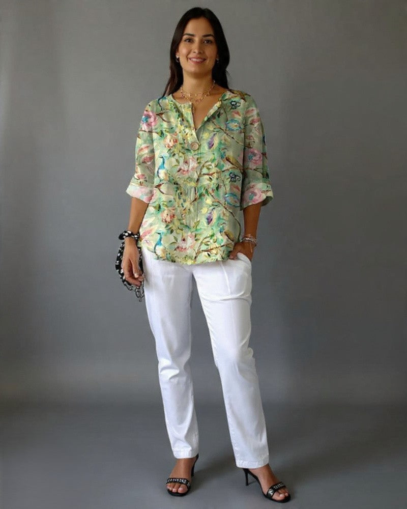 Den Graaf® | Bloemige Vintage Blouse