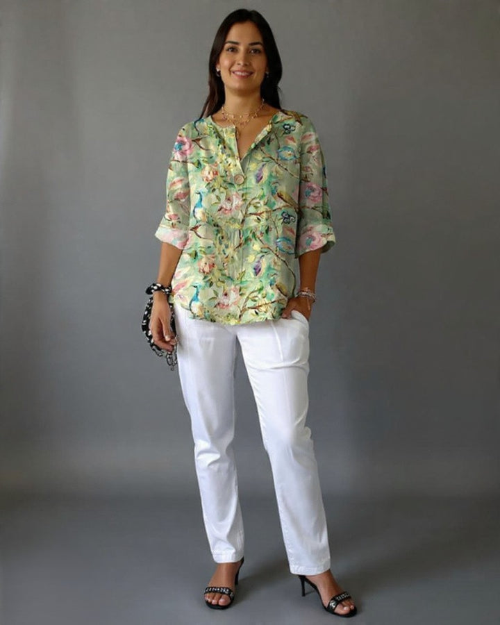 Den Graaf® | Bloemige Vintage Blouse