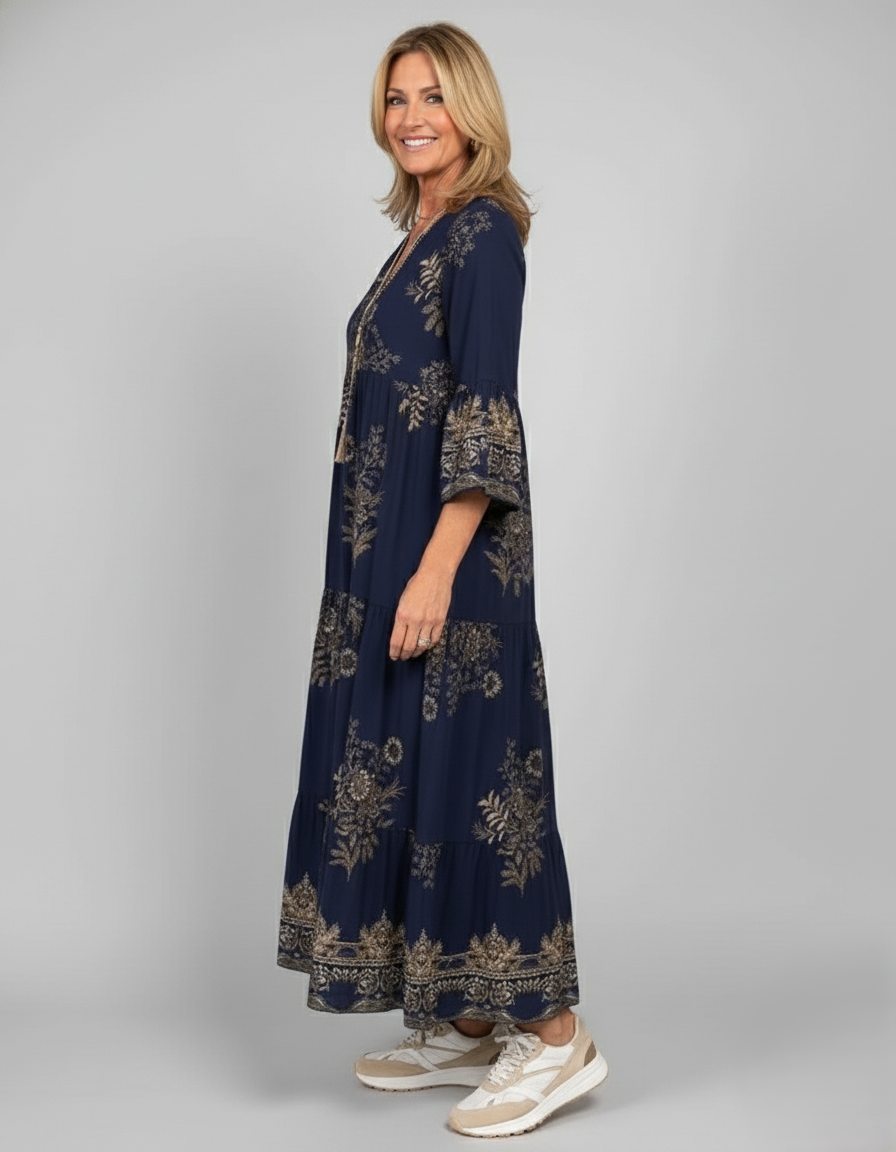 Den Graaf® | CASUAL VINTAGE V-HALS JURK