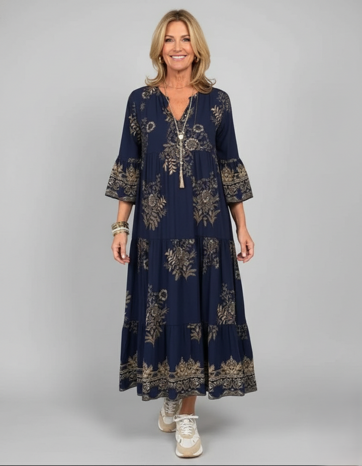 Den Graaf® | CASUAL VINTAGE V-HALS JURK