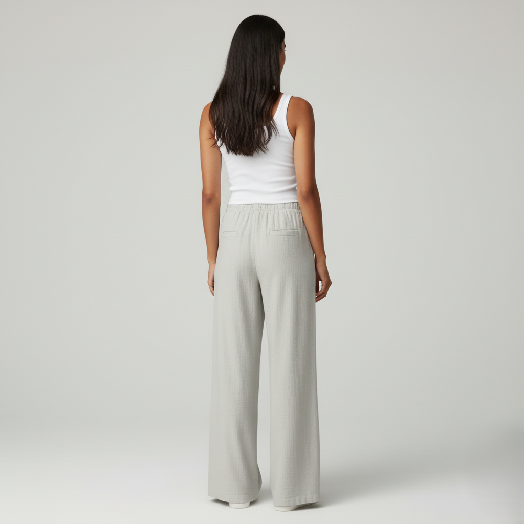 Den Graaf® | Casual Broek Met Wijde Pijpen