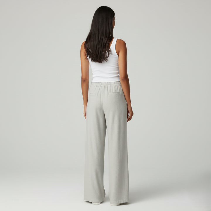 Den Graaf® | Casual Broek Met Wijde Pijpen