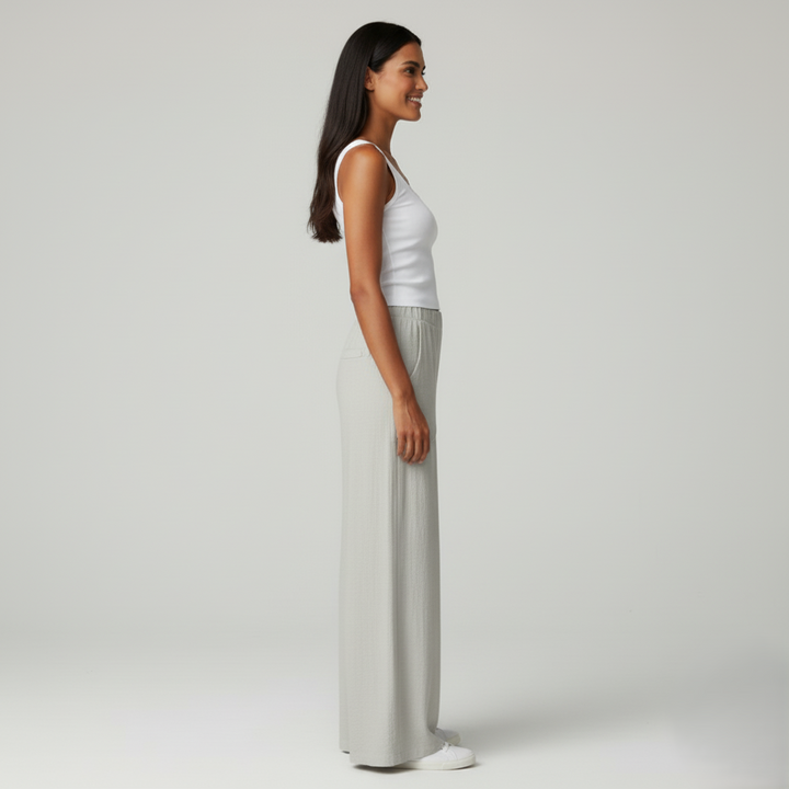 Den Graaf® | Casual Broek Met Wijde Pijpen