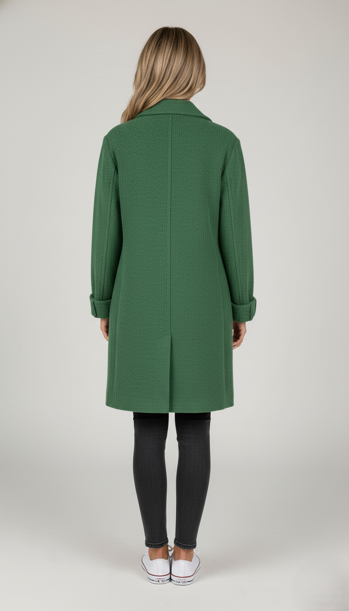 Den Graaf® | Casual Enkelborstig Jas met Wollen Revers