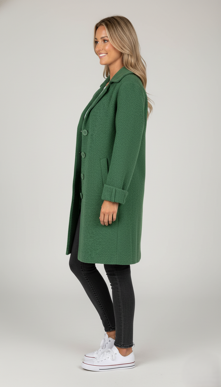 Den Graaf® | Casual Enkelborstig Jas met Wollen Revers