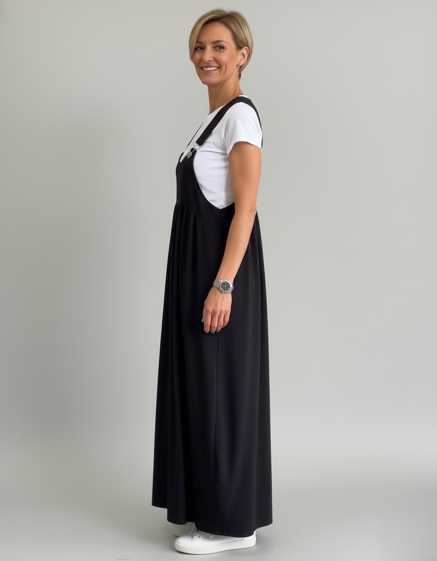 Den Graaf® | Casual jurk met effen bretels