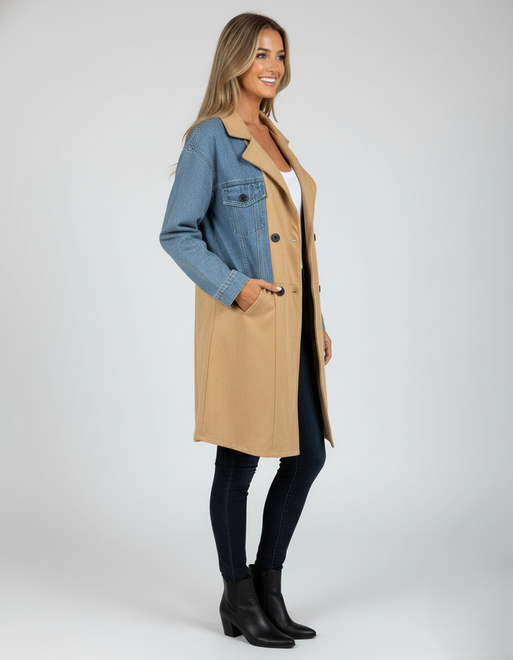 Den Graaf® | Denim en camelkleurige jas