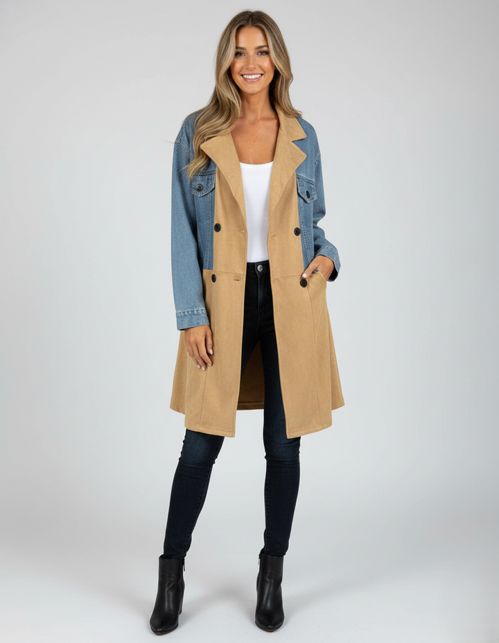 Den Graaf® | Denim en camelkleurige jas