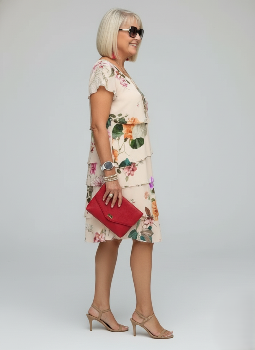 Den Graaf® | Elegante Bloemige Maxi Dress