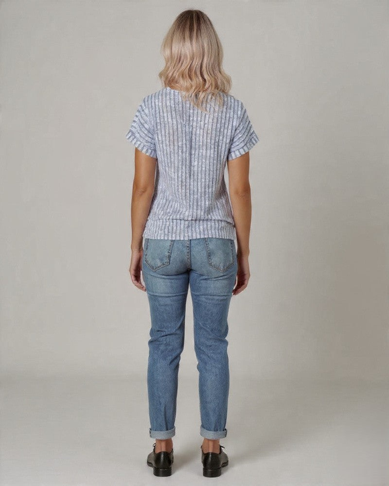 Den Graaf® | GEBREIDE BLOUSE MET V-HALS