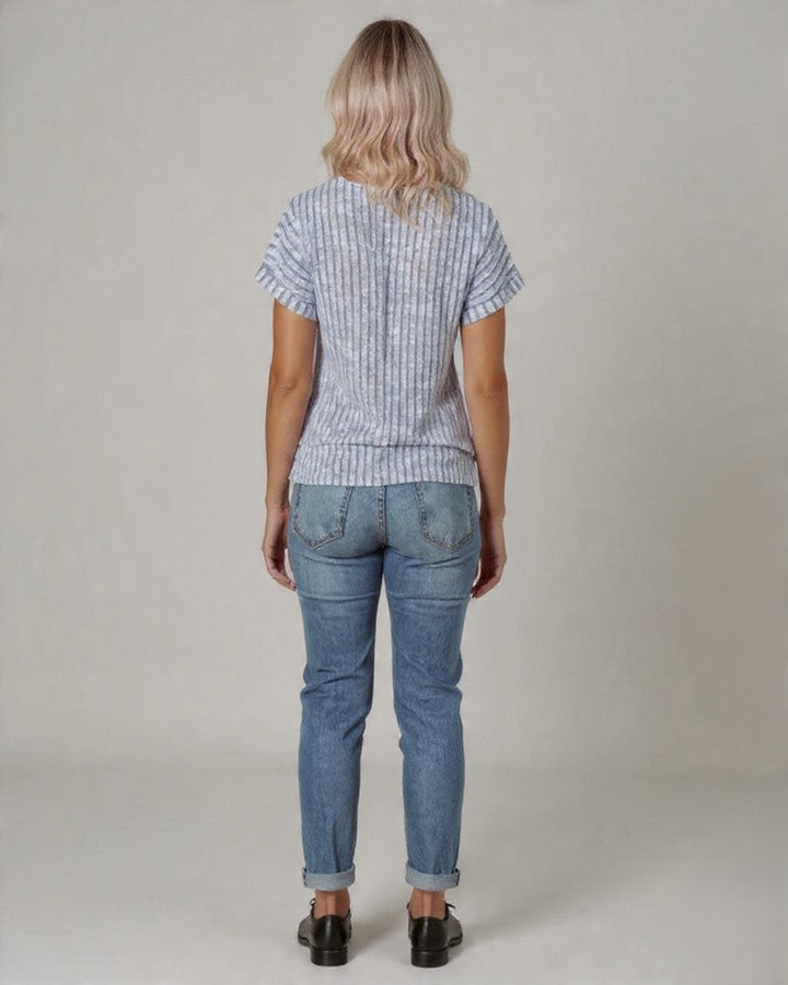 Den Graaf® | GEBREIDE BLOUSE MET V-HALS