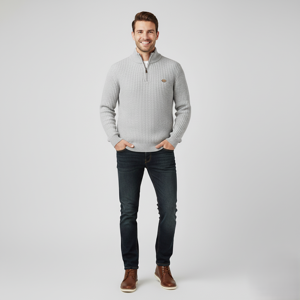 Den Graaf® | Gebreide Zip-Up Trui