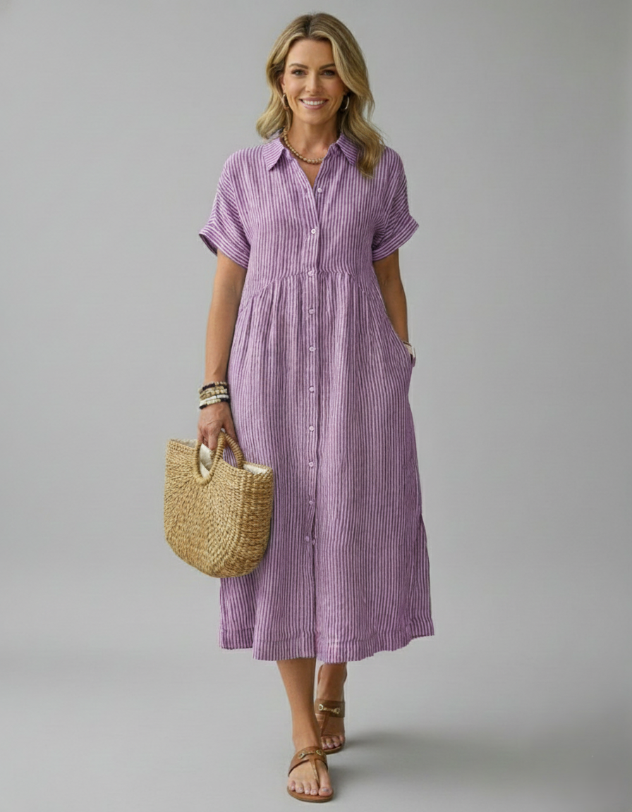 Den Graaf® | STIJLVOLLE GESTREEPTE JURK