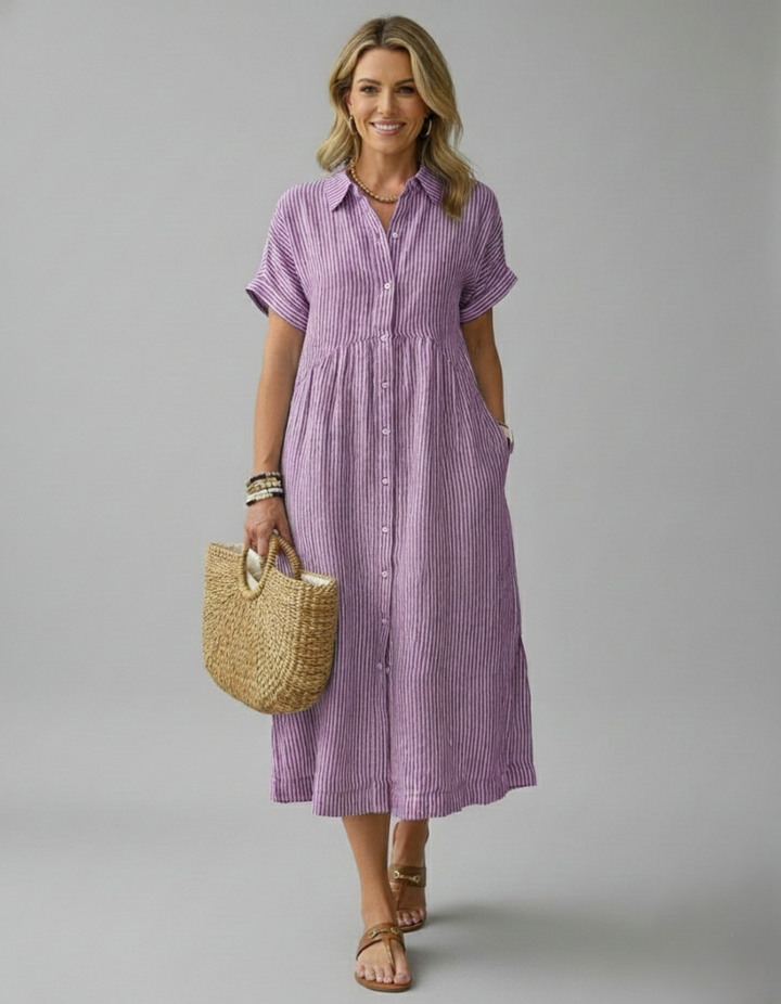 Den Graaf® | STIJLVOLLE GESTREEPTE JURK