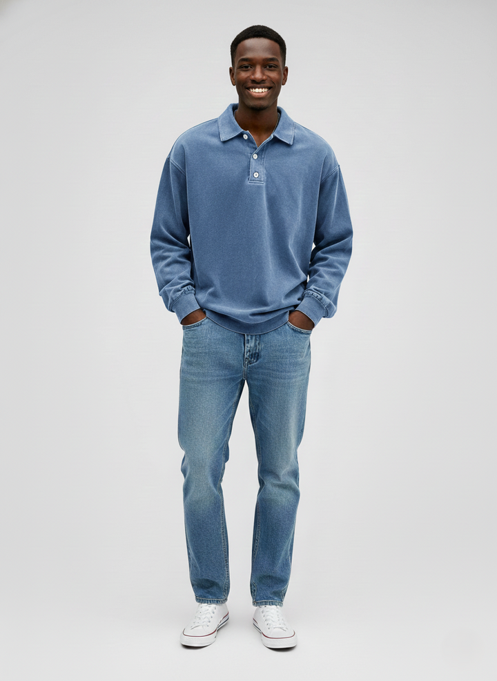 Den Graaf® | Herenpolo met lange mouwen