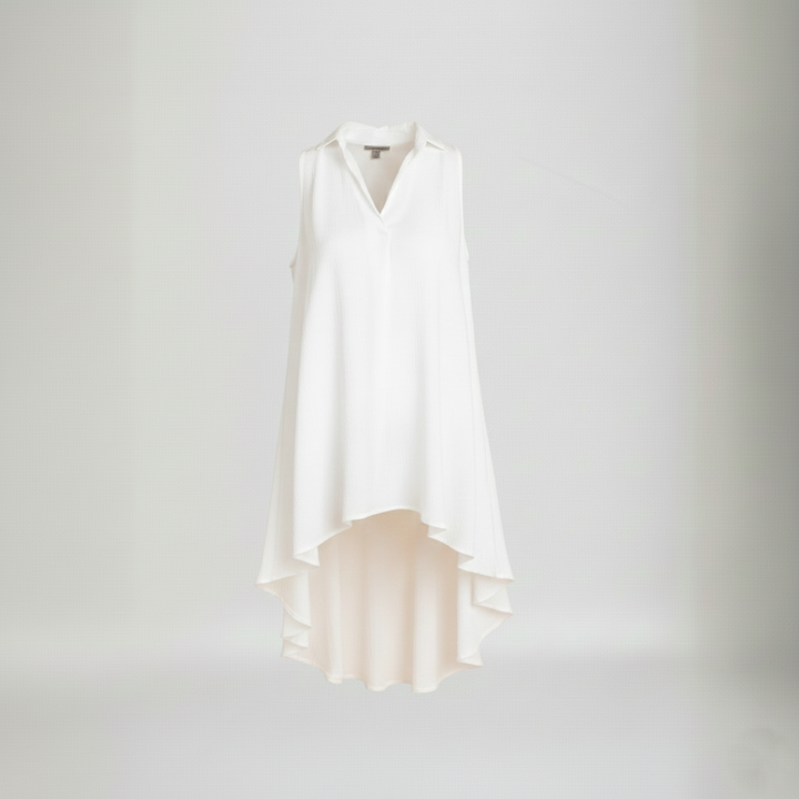 Den Graaf® | Mouwloze top met ruches en revers