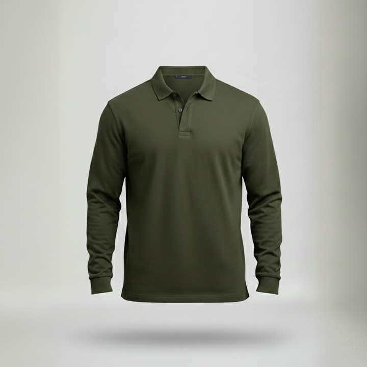 Den Graaf® | Luxe Polo met Lange Mouwen