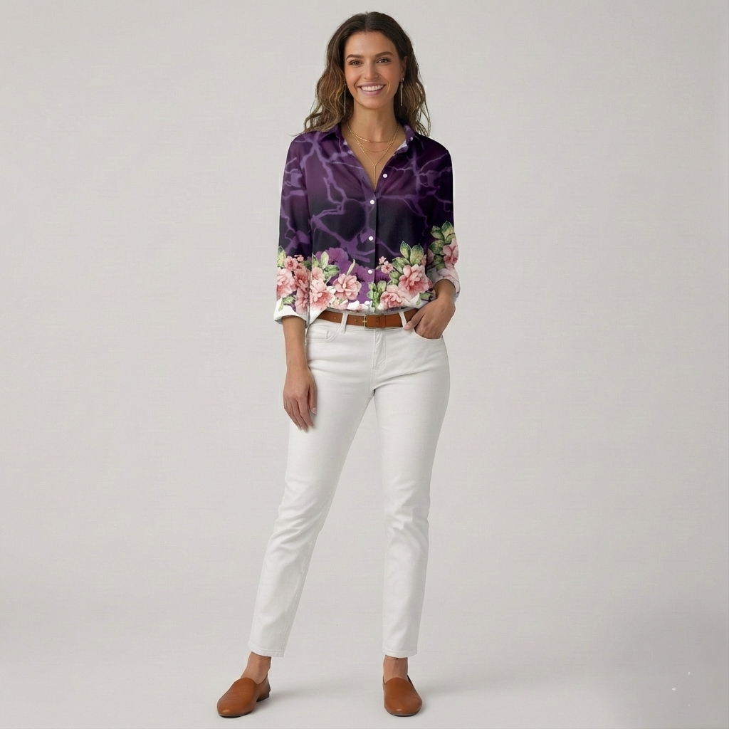 Den Graaf® | MODIEUS BEDRUKTE BLOUSE