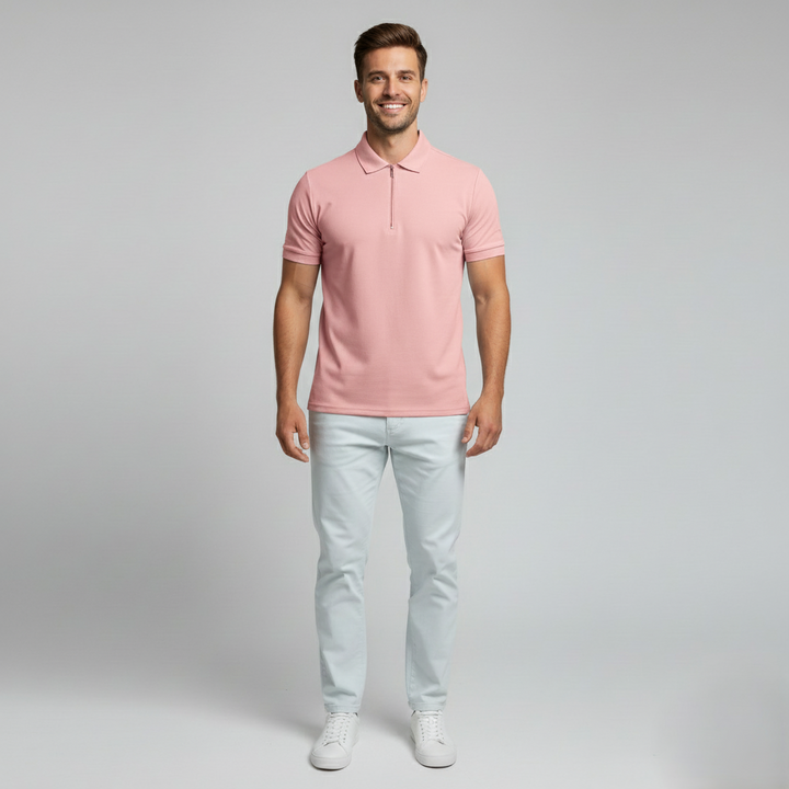 Den Graaf® | Klassieke Rits Polo Shirt