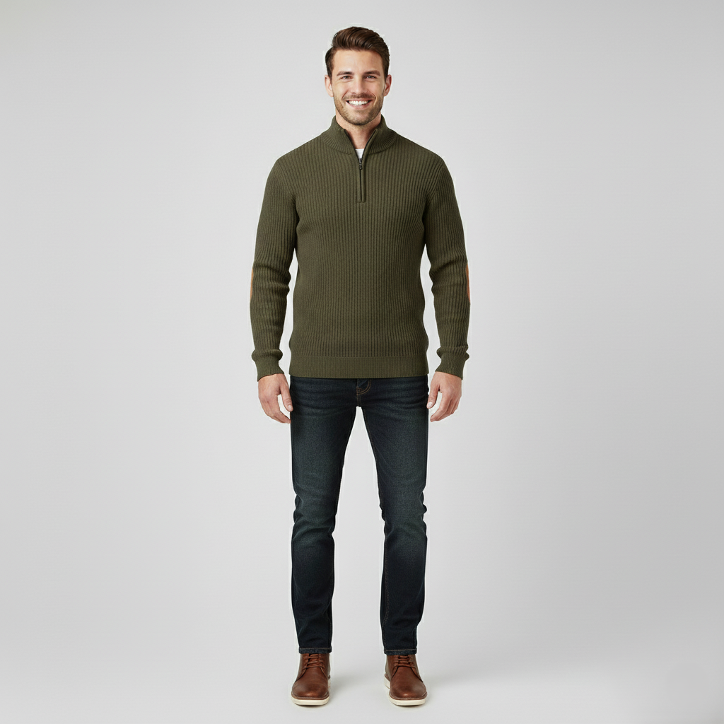 Den Graaf® | Modieuze trui met halve rits