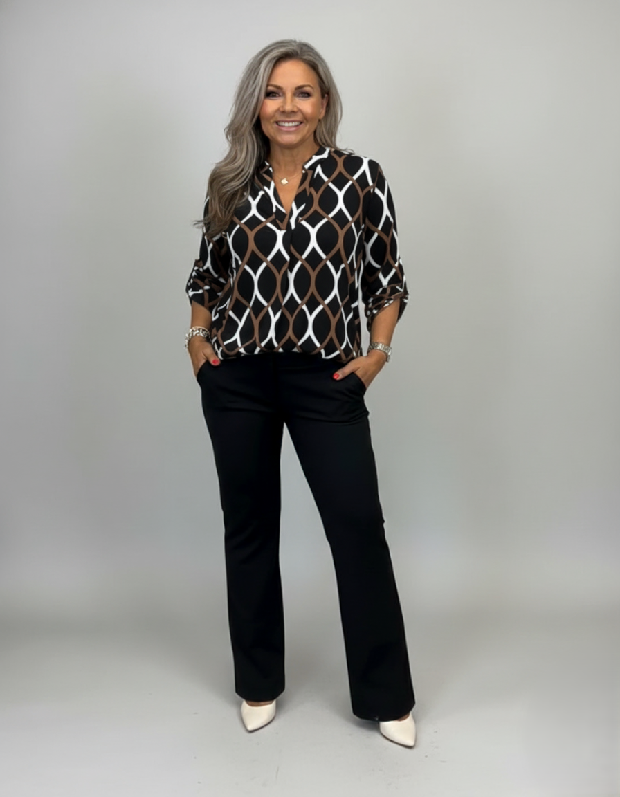 Den Graaf® | Blouse met Grafische Print