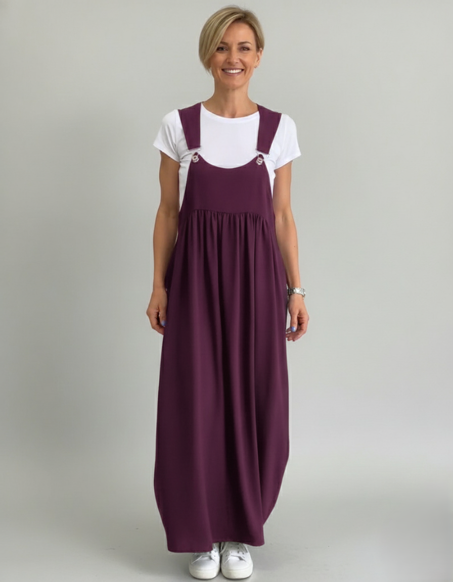 Den Graaf® | Casual jurk met effen bretels