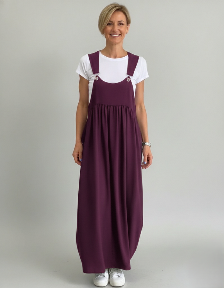 Den Graaf® | Casual jurk met effen bretels