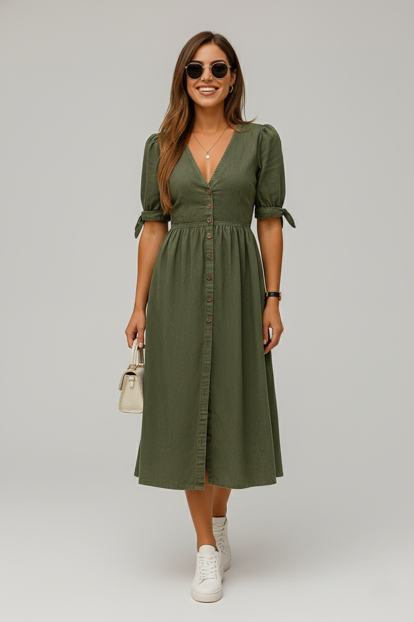 Den Graaf® | Glimmende denim jurk