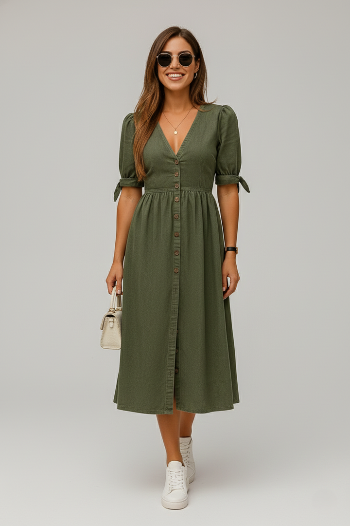 Den Graaf® | Glimmende denim jurk