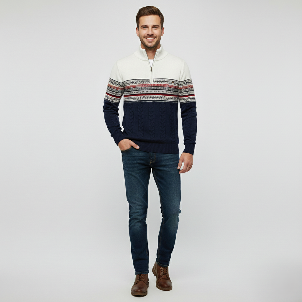 Den Graaf® | Modieuze Trui Met Rits