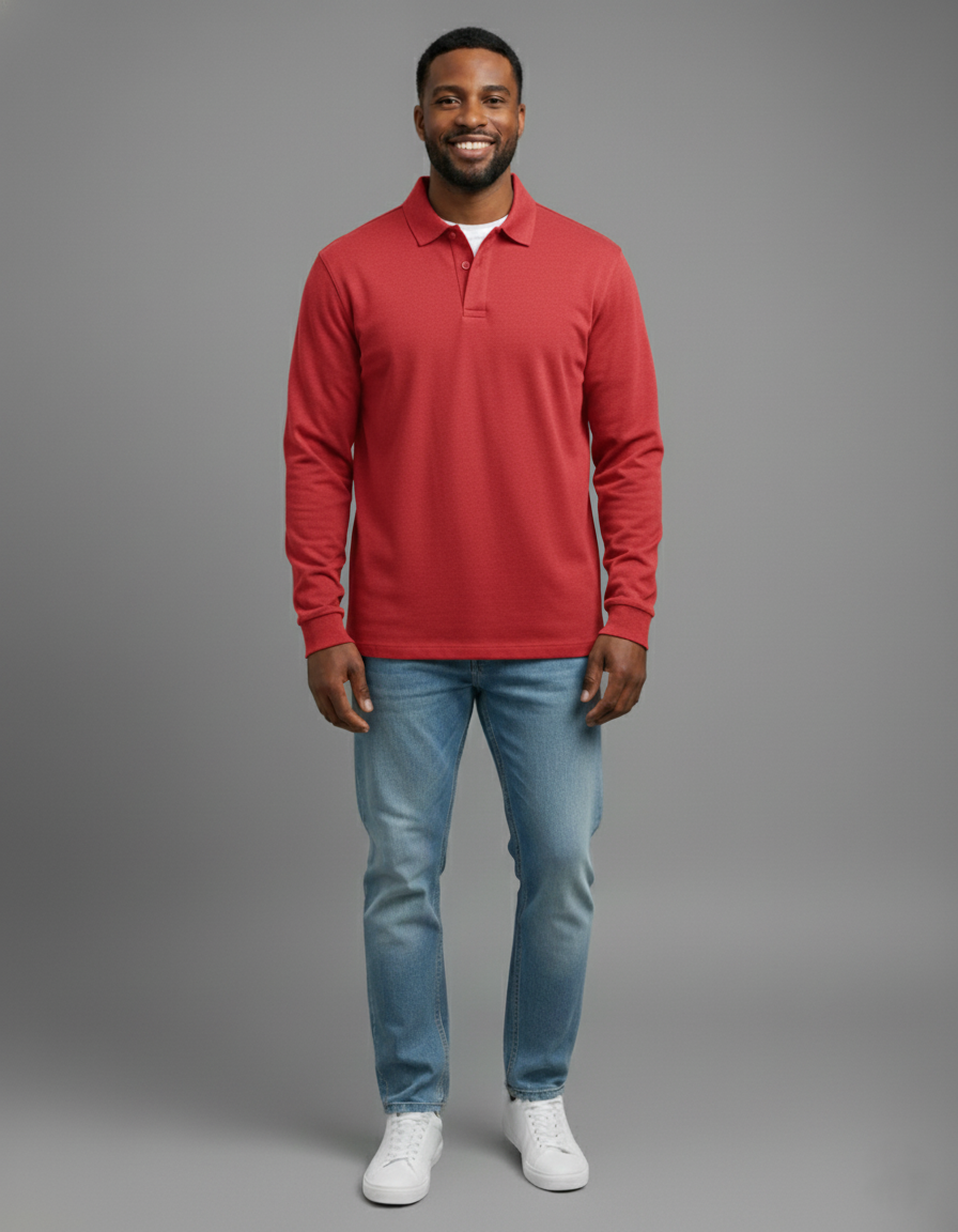 Den Graaf® | Luxe Polo met Lange Mouwen