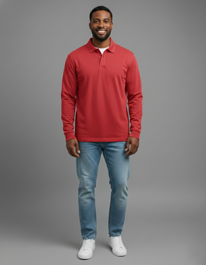 Den Graaf® | Luxe Polo met Lange Mouwen