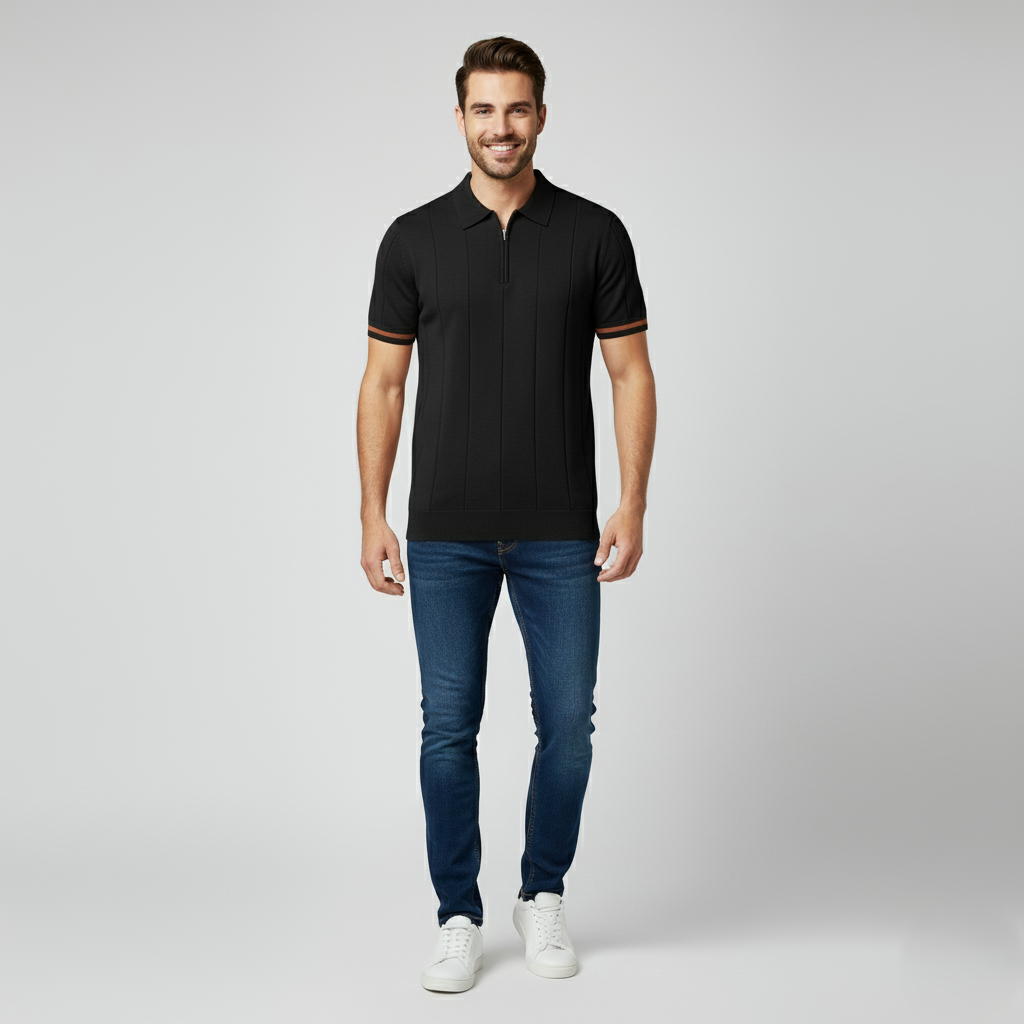 Den Graaf® | Zomerse Polo met Rits