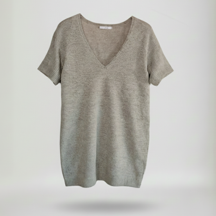 Den Graaf® | Gebreide Top Met V-Hals