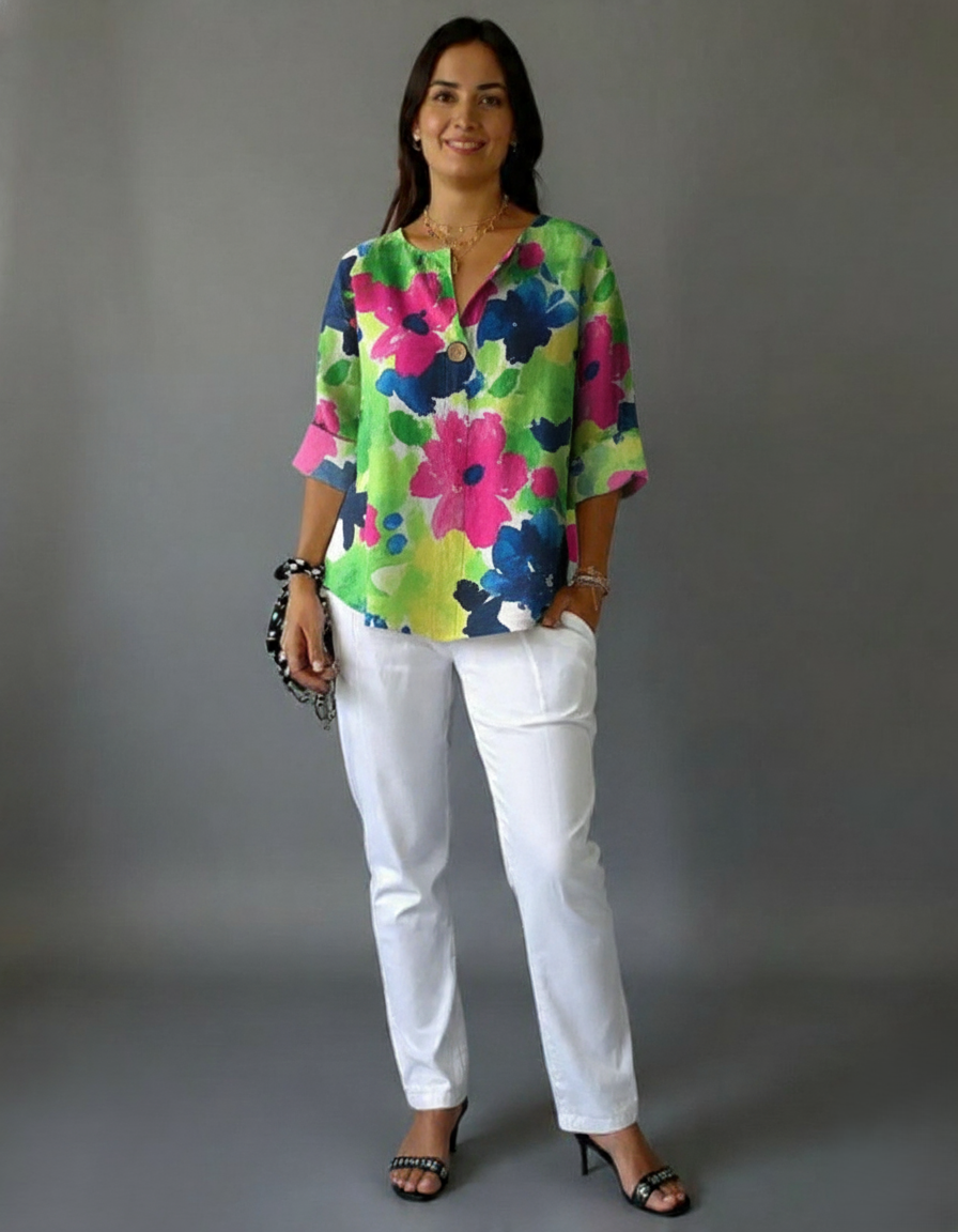 Den Graaf® | Bloemige Vintage Blouse