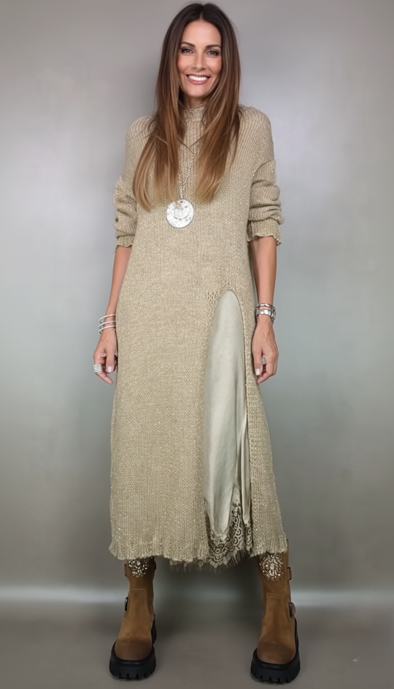 Den Graaf® | Complete stijlvolle outfit  (Lange trui + jurk)