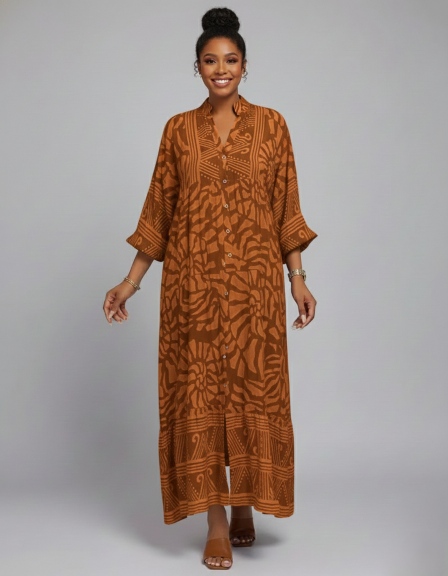 Den Graaf® | Maxi jurk met print