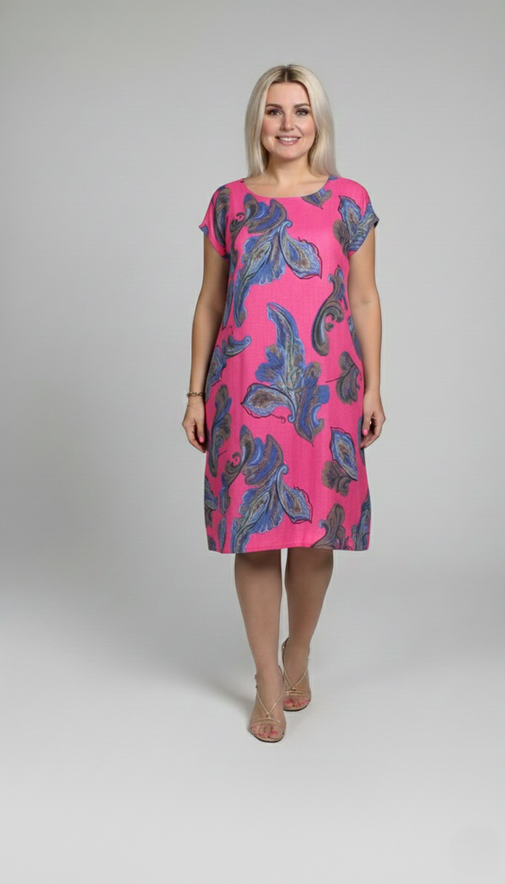 Den Graaf® | Jurk met ronde hals en mooie print