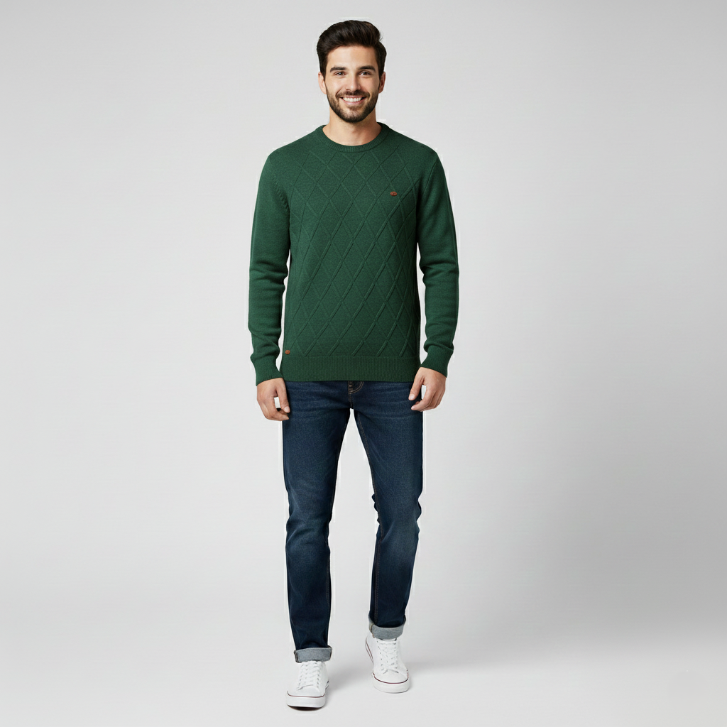 Den Graaf® | Herentrui Met Ruit Design