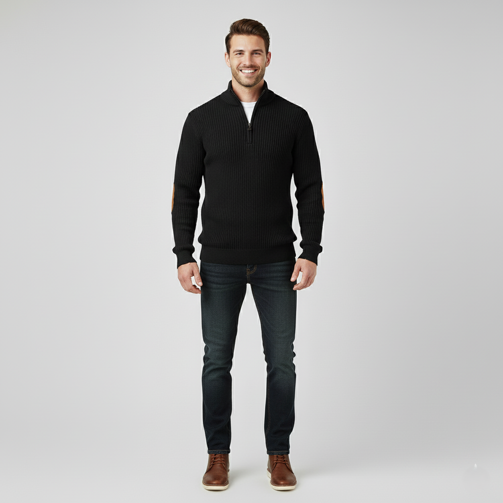 Den Graaf® | Modieuze trui met halve rits