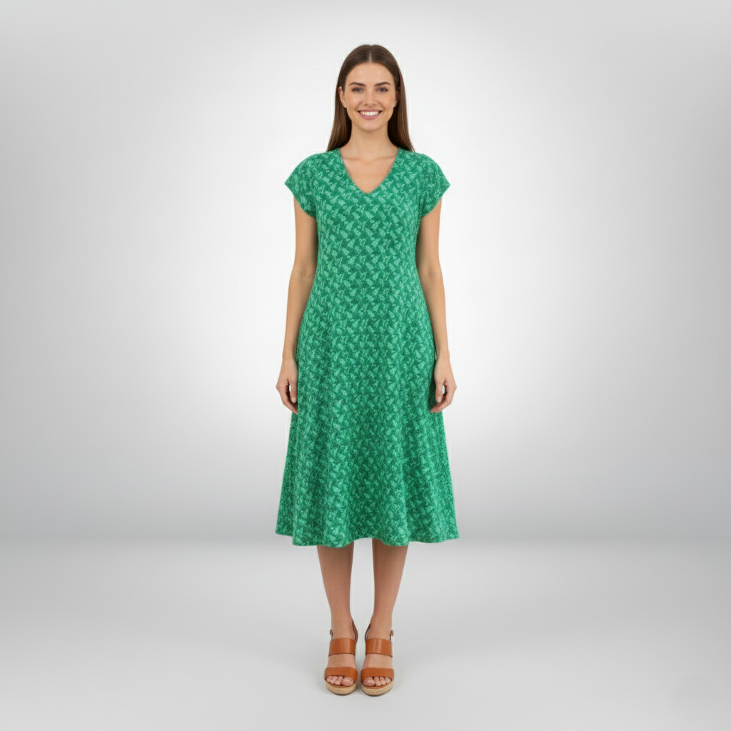 Den Graaf® | Jurk met V-hals en losvallend silhouet