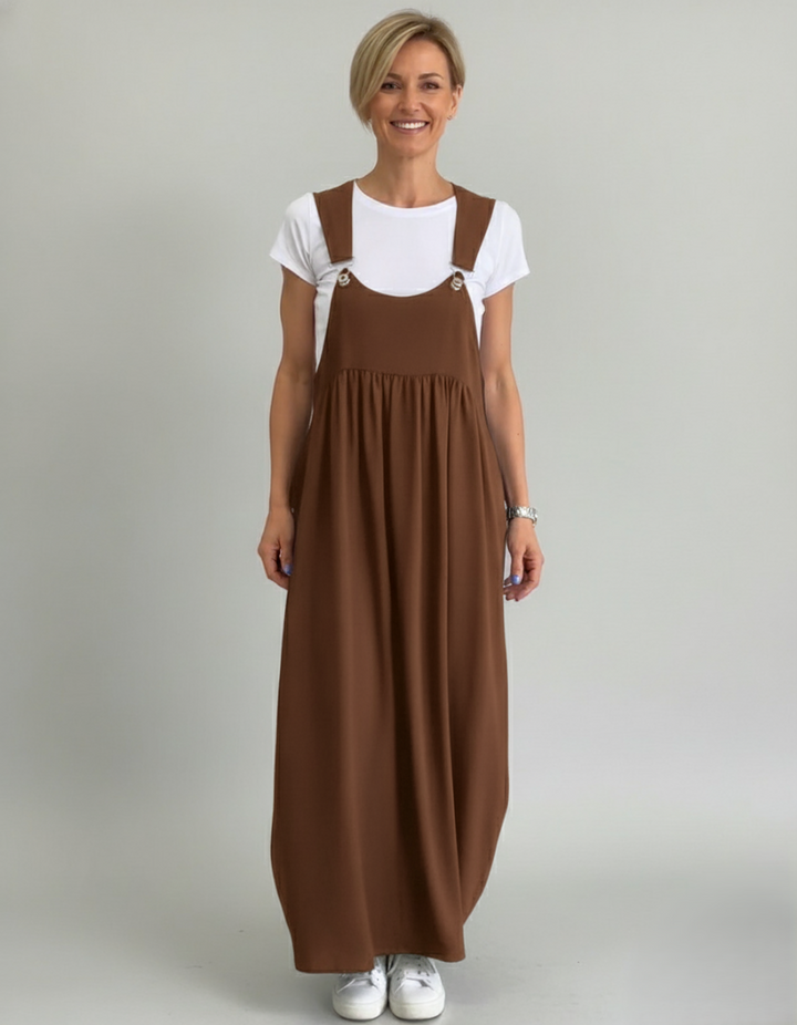 Den Graaf® | Casual jurk met effen bretels