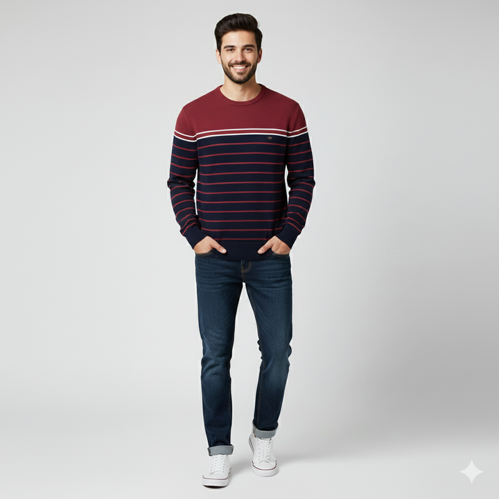 Den Graaf® | Herentrui Met Streepdesign