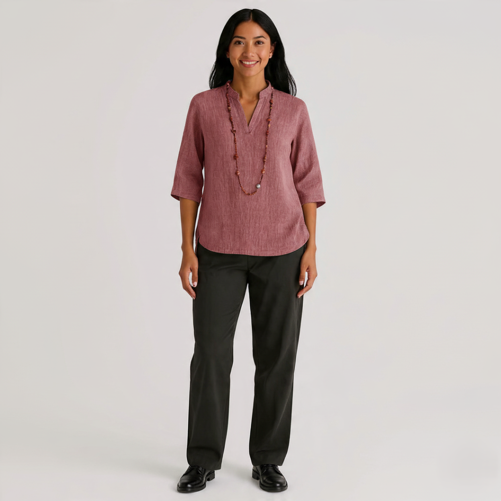 Den Graaf® | Linnen blouse met relaxte elegantie