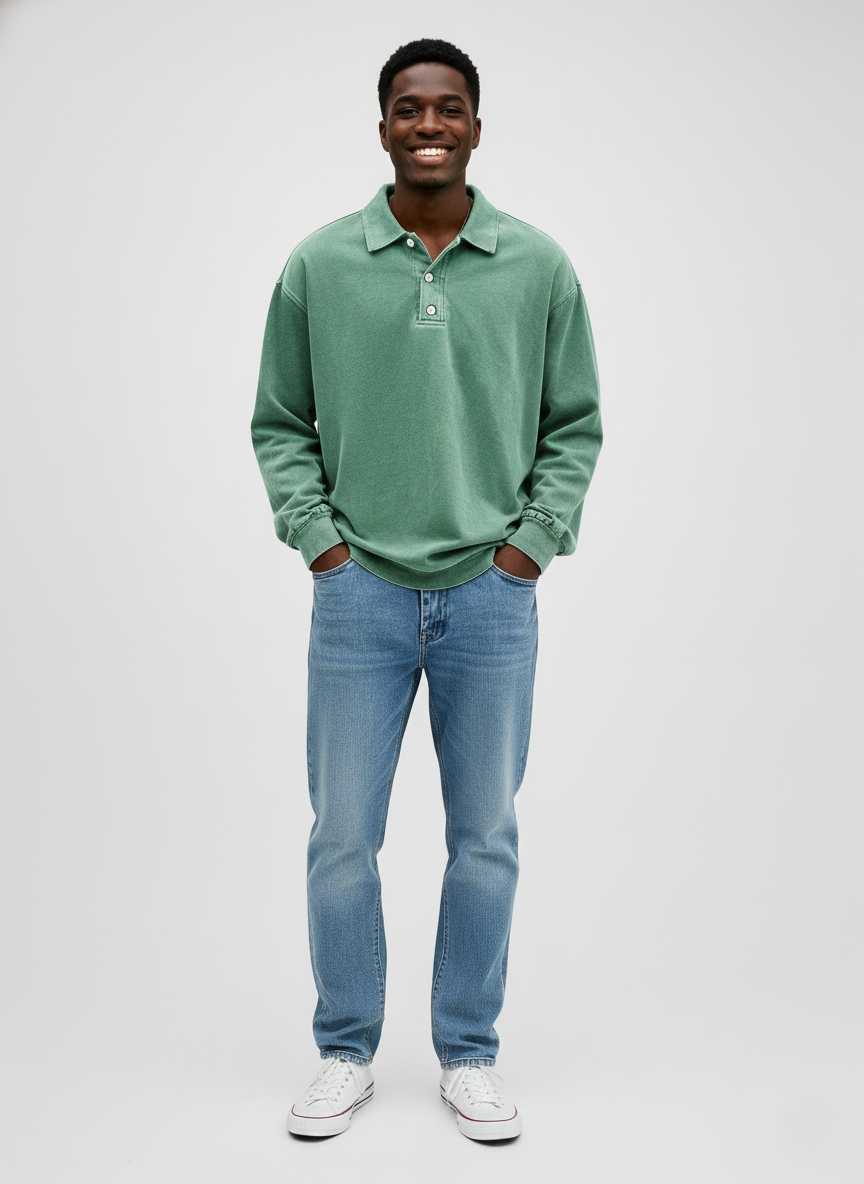 Den Graaf® | Herenpolo met lange mouwen