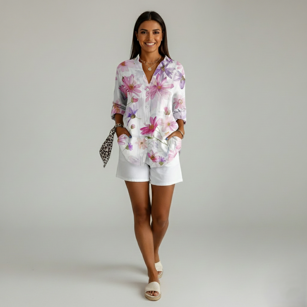 Den Graaf® | Kleurrijke blouse met speelse print