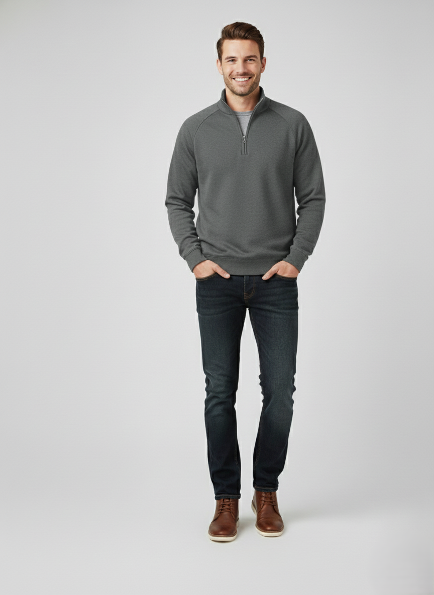 Den Graaf® | Zip-up met halve rits