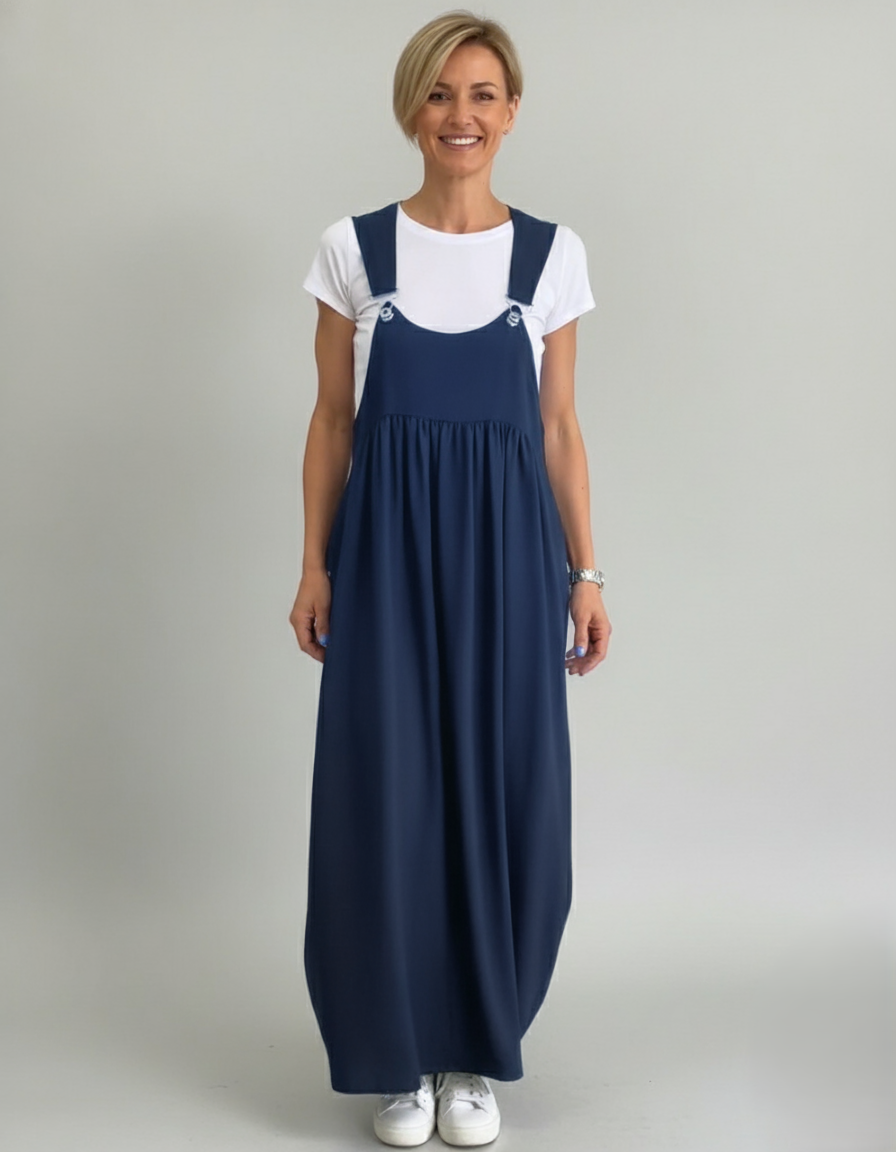 Den Graaf® | Casual jurk met effen bretels